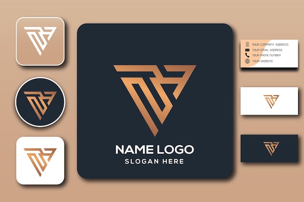Modelo de logotipo de monograma N7