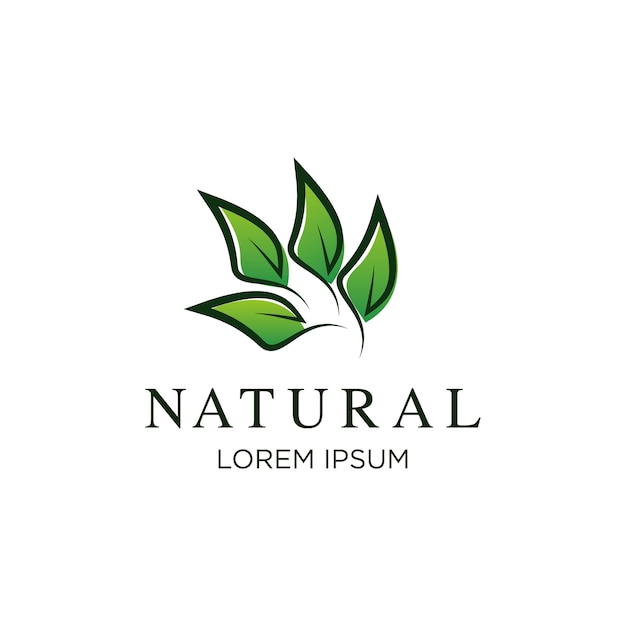 Modelo de logotipo de natureza, ilustração vetorial