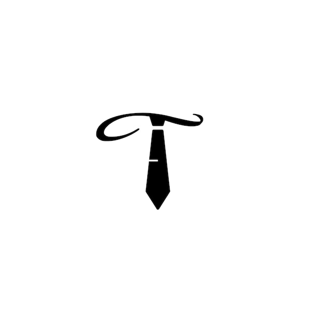 Modelo de logotipo de negócios de inspiração de design de logotipo de gravata modelo de gravata letra t para modelo de logotipo de gravata