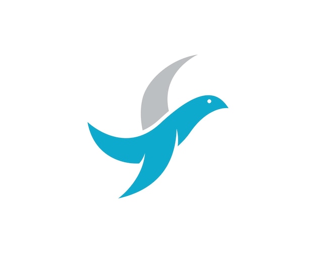 Modelo de logotipo de pomba de asa de pássaro