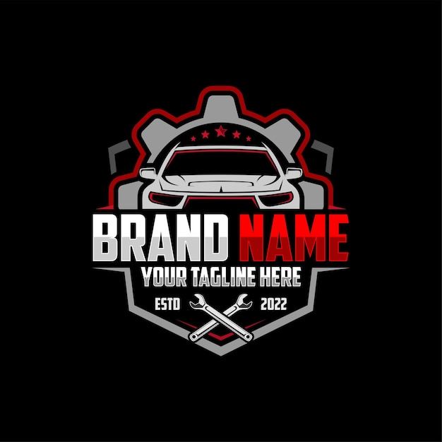 Modelo de logotipo de reparação de automóveis Reparação de automóveis