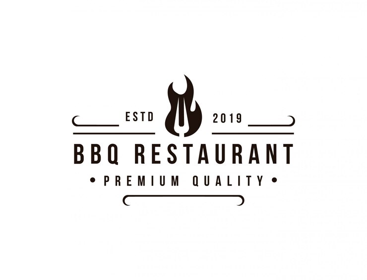 Modelo de logotipo de restaurante de churrasco