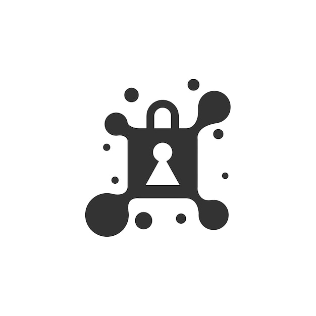 Modelo de logotipo de segurança ilustração do ícone identidade da marca ilustração isolada e plana vector
