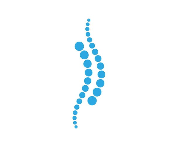 Modelo de logotipo de símbolo de diagnóstico de coluna