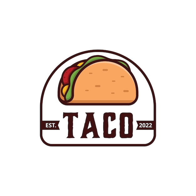 Modelo de logotipo de taco