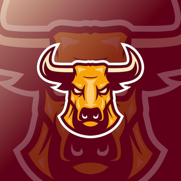 Modelo de logotipo de touro