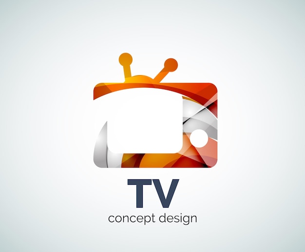 Vetor modelo de logotipo de tv