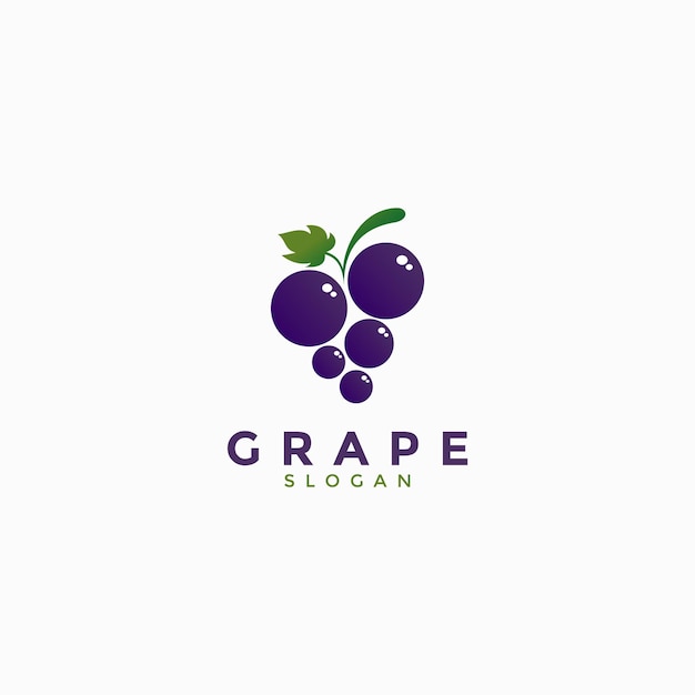 modelo de logotipo de uva