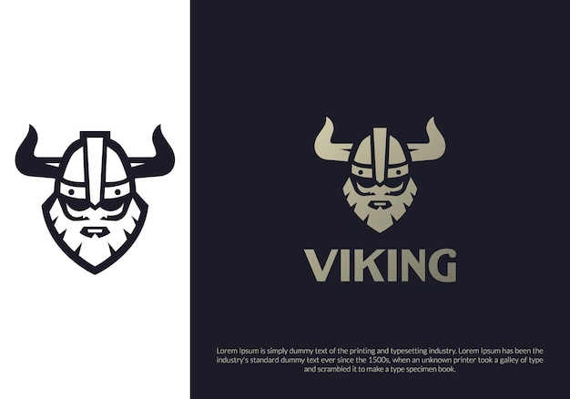 Vetor modelo de logotipo de viking