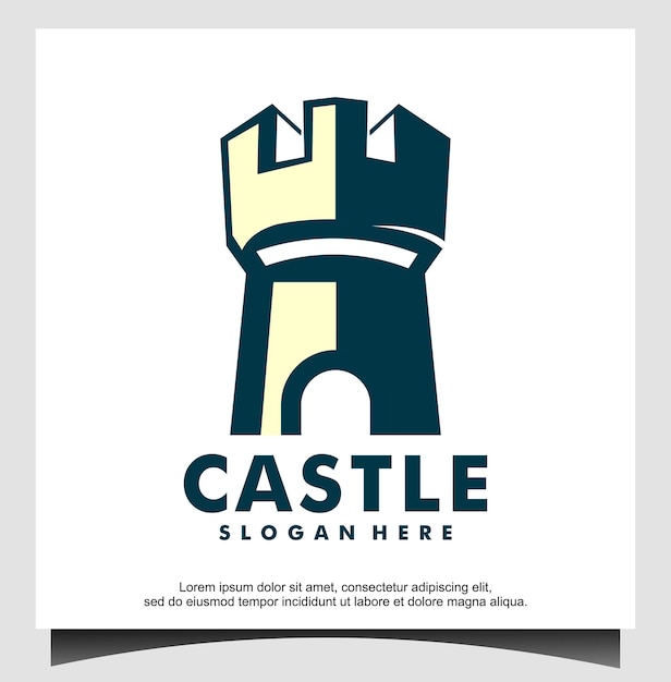 Modelo de logotipo do castelo