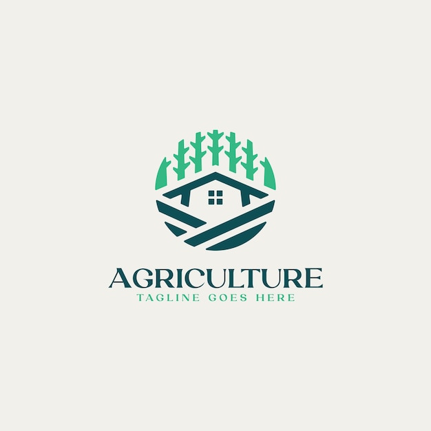 Modelo de logotipo do celeiro de fazenda agrícola