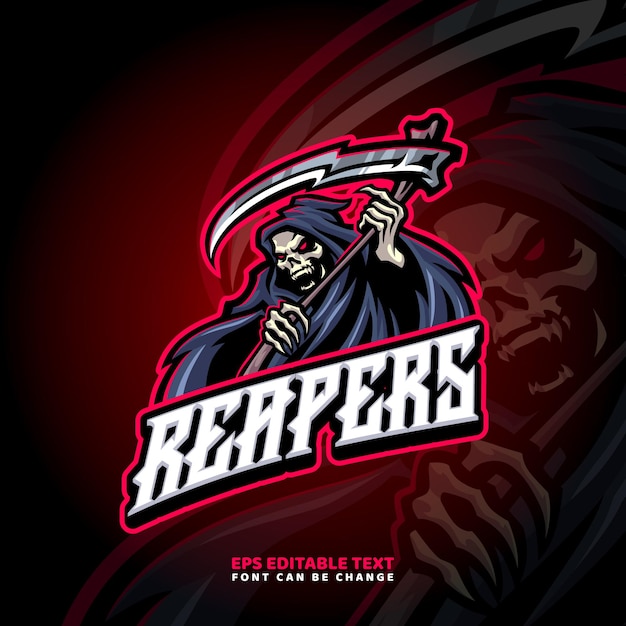 Modelo de logotipo do reaper mascot