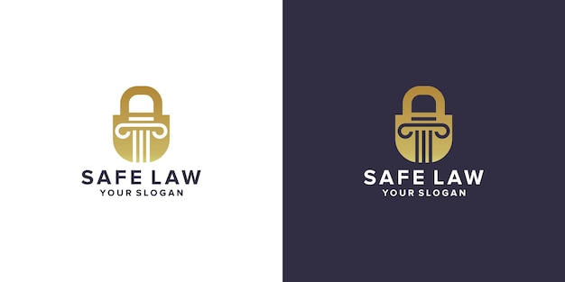 Modelo de logotipo do safe law