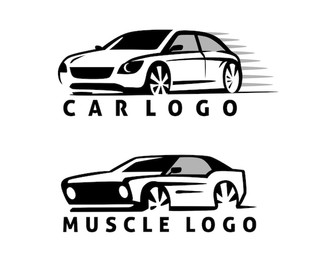 Modelo de logotipo do símbolo do carro, estilizado.