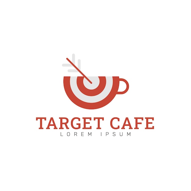 Modelo de logotipo do target cafe