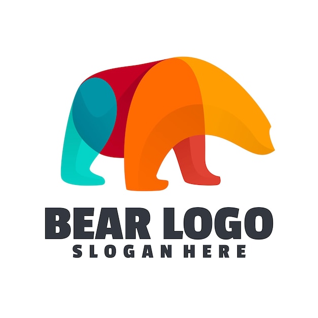 Modelo de logotipo do urso