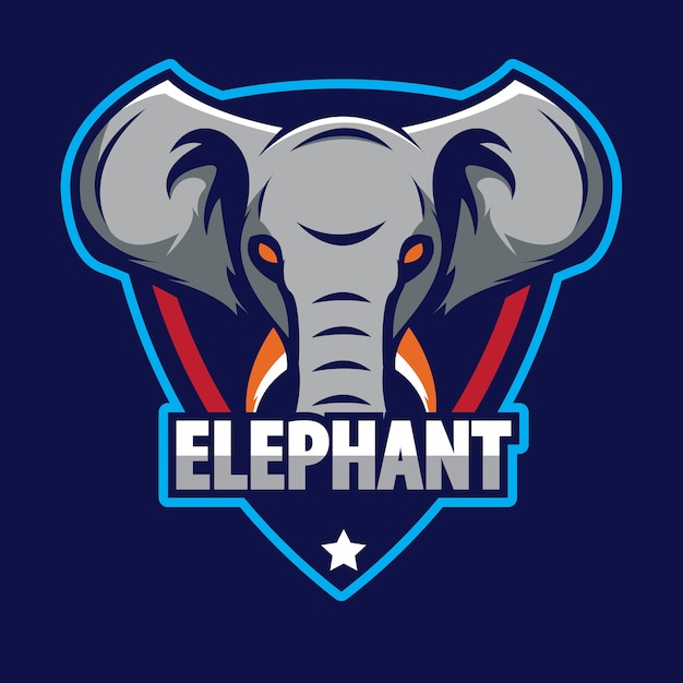 Vetor modelo de logotipo elefante