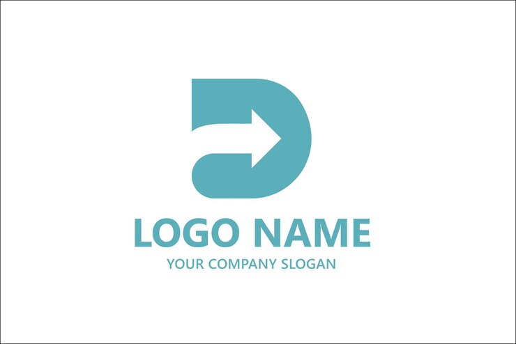Vetor modelo de logotipo em forma de letra d