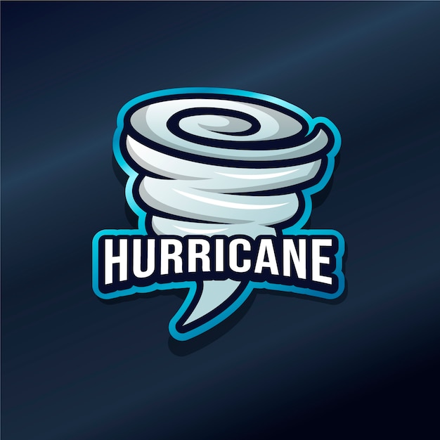 Modelo de logotipo gradiente de furacão