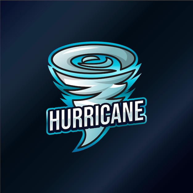 Modelo de logotipo gradiente de furacão