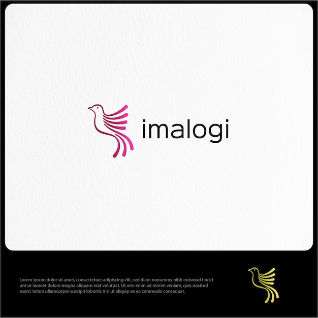 Vetor modelo de logotipo imalogi