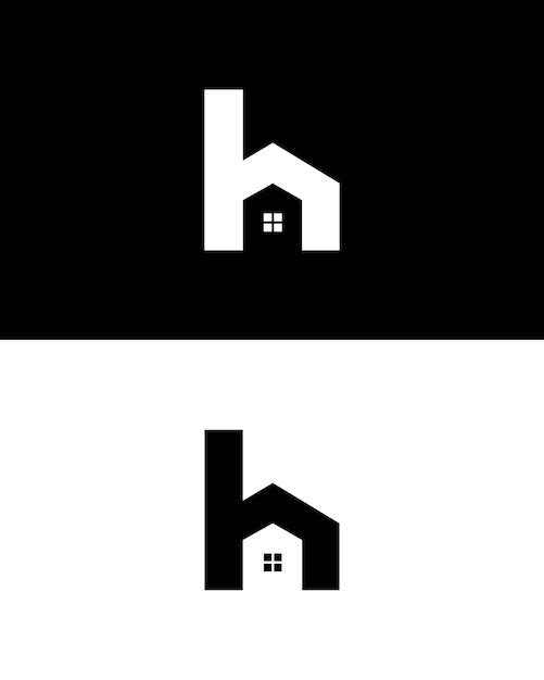 Modelo de logotipo imobiliário vector h