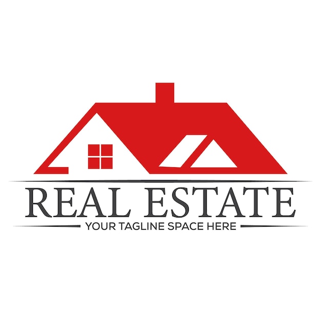 Modelo de logotipo imobiliário vetorial