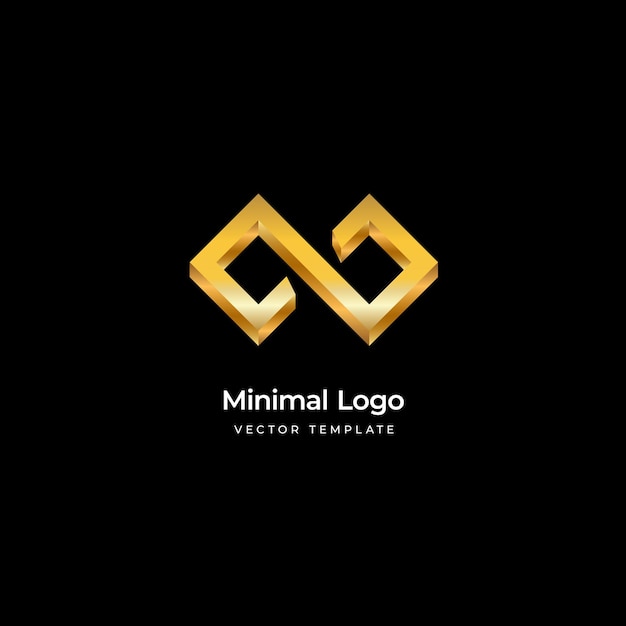 Modelo de logotipo infinito mínimo ilustração vetorial