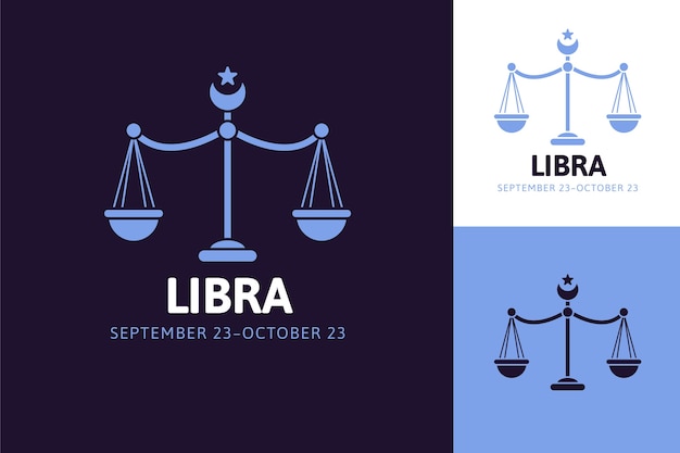 Vetor modelo de logotipo libra