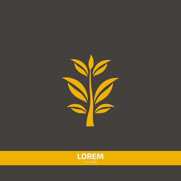 Modelo de logotipo mínimo de flor