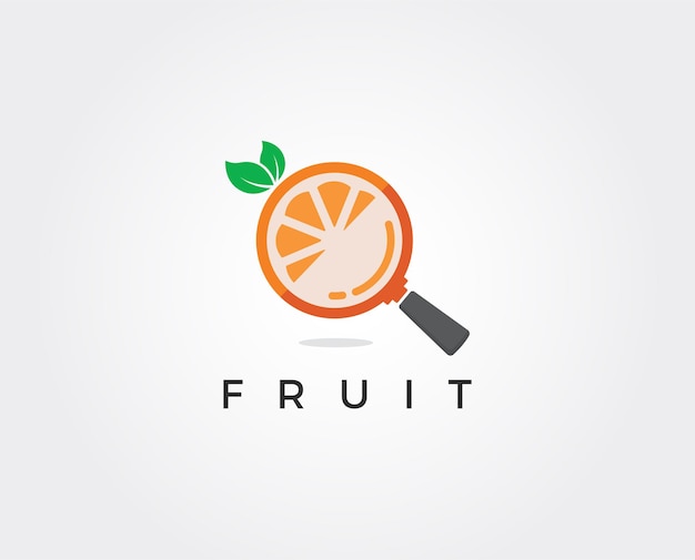 Modelo de logotipo mínimo de frutas