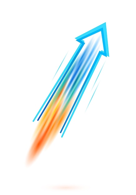Modelo de logotipo moderno abstrato com foguete de seta para baixo atividade de corrida voadora ilustração vetorial eps 10 elementos de design para suas apresentações de negócios brochura de publicidade venda de cartão de desconto