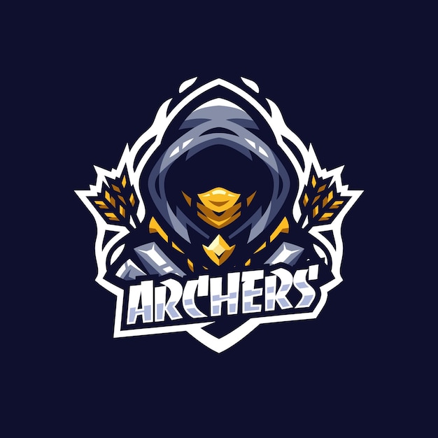 Modelo de logotipo moderno archer esport