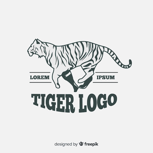 Modelo de logotipo moderno tigre