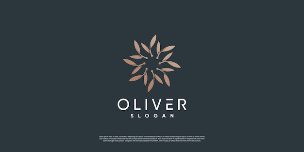 Modelo de logotipo olive com elemento criativo de estilo premium vector parte 10