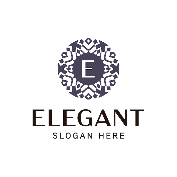 Vetor modelo de logotipo ornamental premium para empresas de luxo