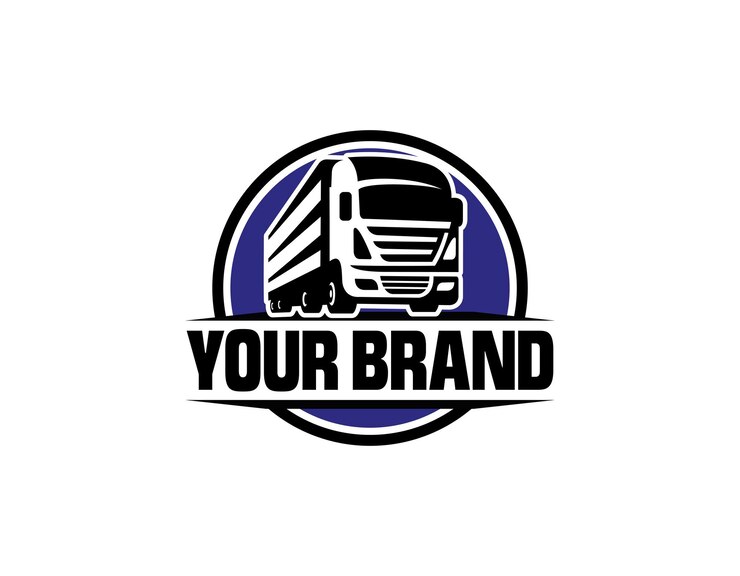 Vetor modelo de logotipo para caminhões