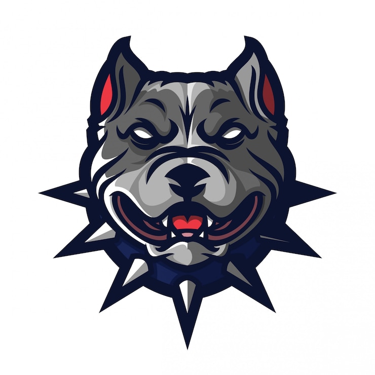 Vetor modelo de logotipo pitbull