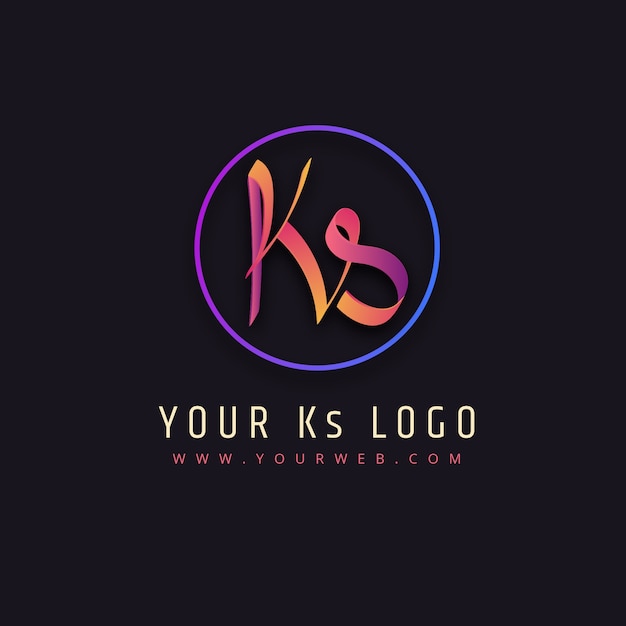 Vetor modelo de logotipo profissional ks