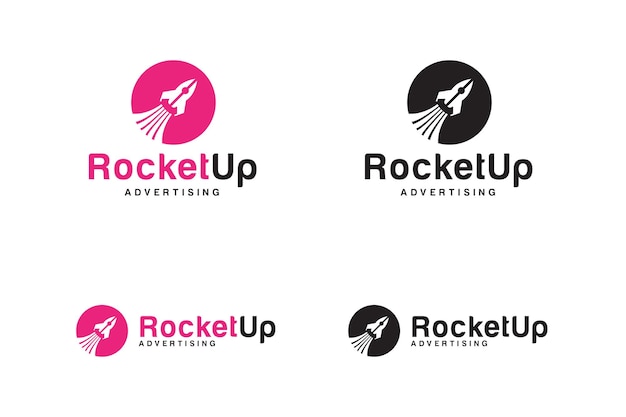 Modelo de logotipo rocket up