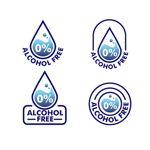 Modelo de logotipo sem álcool 0%