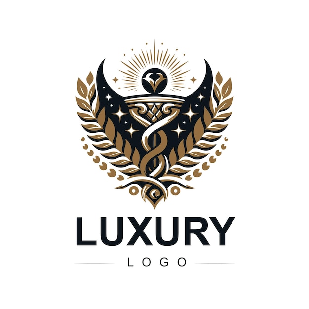 Modelo de logotipo vintage e de luxo para a sua empresa