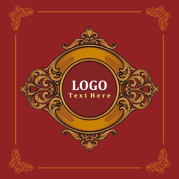 Modelo de logotipo vintage natural premium