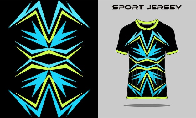 Modelo de maquete de camiseta jersey design de jogos de esporte de corrida vetor premium