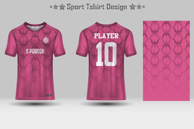 Modelo de maquete de padrão geométrico de jérsei de futebol abstrato design de camiseta de esporte