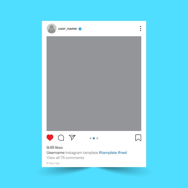 Modelo de maquete de postagem do Instagram