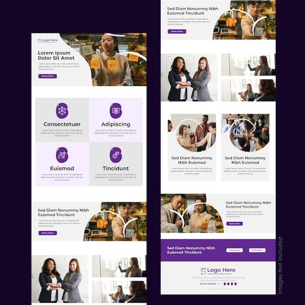 Modelo de marketing de e-mail de boletim informativo B2B de negócios multiuso editável