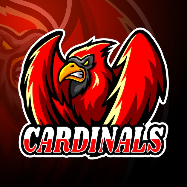 Modelo de mascote de logotipo cardinals esport