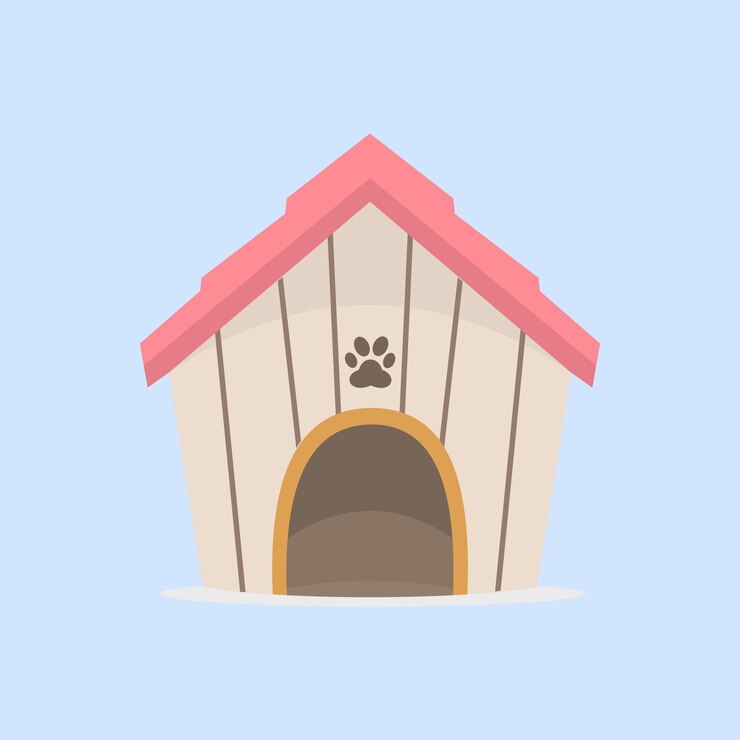 Vetor modelo de mascote de logotipo de casa de cachorro