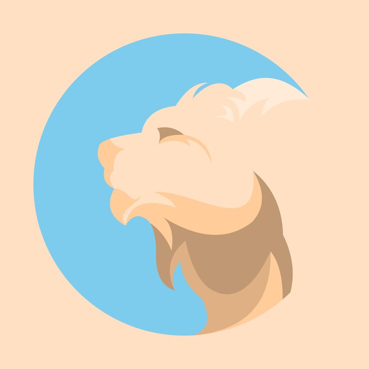 Vetor modelo de mascote do logotipo do rei leão